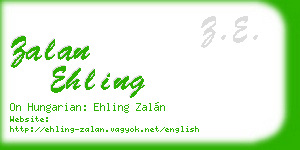 zalan ehling business card